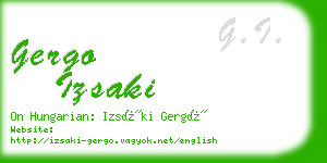 gergo izsaki business card